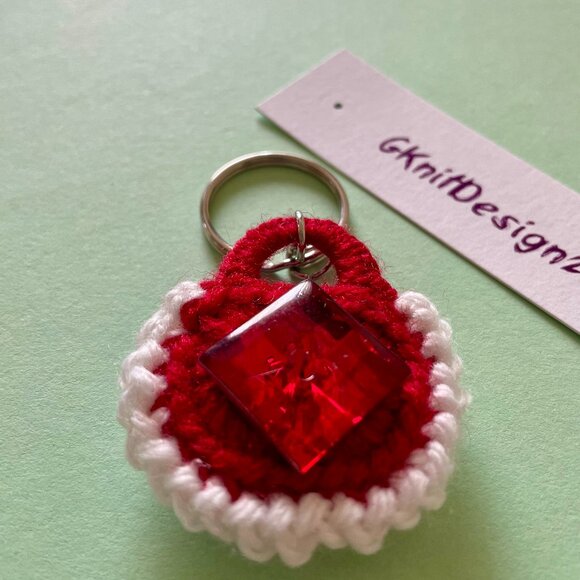 Little Keychain Charm, Crochet Handmade Backpack Charm - Picture 4 of 8